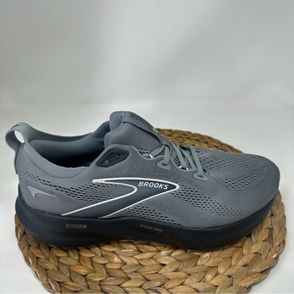 BROOKS Glycerin 22 Running Shoes Primer Gray Ebony Bluewash Size 11 WIDE Men's